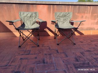2 Sillas Plegables Camping Tela