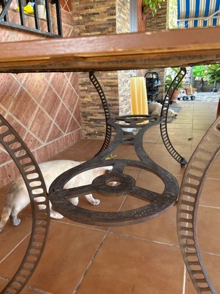 Mesa Terraza Madera y Hierro