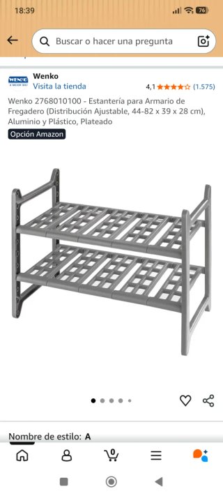 Estantería organizador fregadero