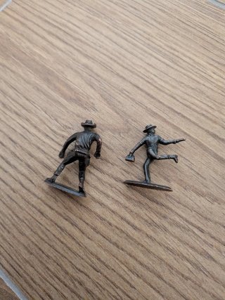 3x Soldatini Piombo Cowboy Anni '70