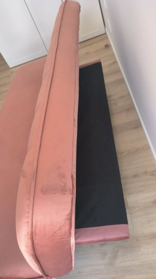 Sofá Cama Vintage Rosa Terciopelo