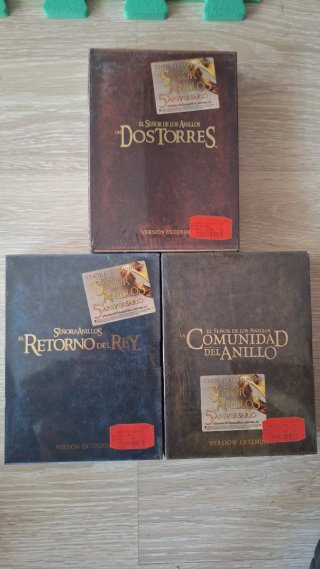 Pack Trilogía El Señor de los Anillos DVD. Nuevo.