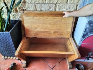 Asiento Baúl Madera Maciza