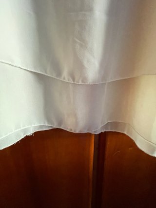 Vestido tirantes beige tela con caída, talla XL