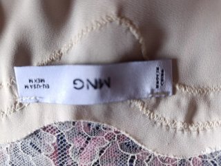 Blusa de encaje blanco para mujer