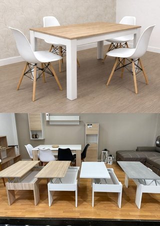 PACK Mesa Comedor + 4 Sillas + Mesa Centro