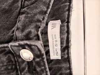Falda pantalón vaquera Zara negra