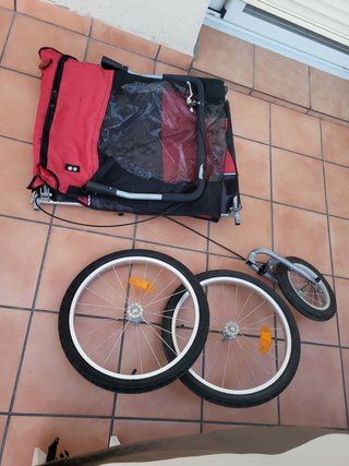 Carro 2 niños bici/paseo. se pliega ocupando nada