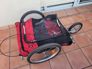 Carro 2 niños bici/paseo. se pliega ocupando nada