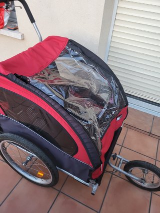 Carro 2 niños bici/paseo. se pliega ocupando nada