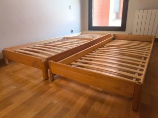 Base de cama de madera