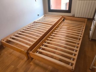 Base de cama de madera