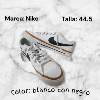 Zapatillas Nike Talla 44.5 Blancas y Negras