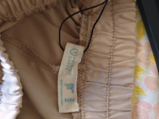 Pantalón largo verano beige mujer