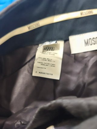 Pantaloni grigi Moschino lana