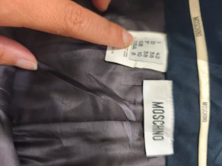Pantaloni grigi Moschino lana