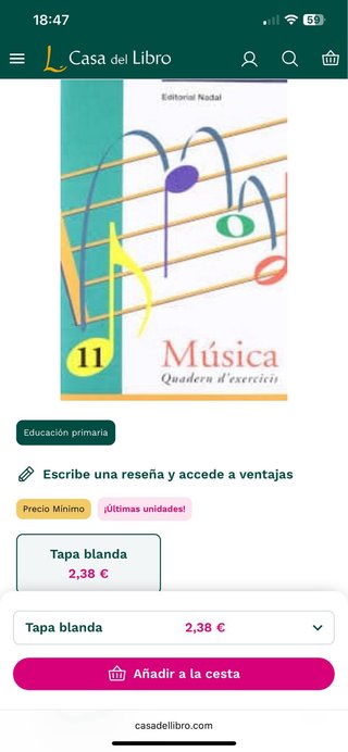 Libro Música Cuadern d'Exercicis 11