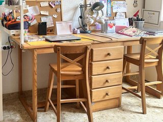 Escritorio doble madera