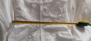 Vestido de Novia Crema Suave con Flores