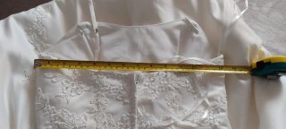Vestido de Novia Crema Suave con Flores