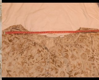 Blusa H&M floral beige y marrón talla 46