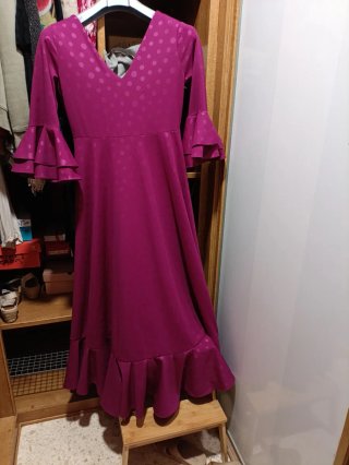 Bata Rociera Morada Lunares