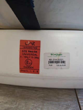Silla coche Unit grupos 0-1-2-3 sin Isofix