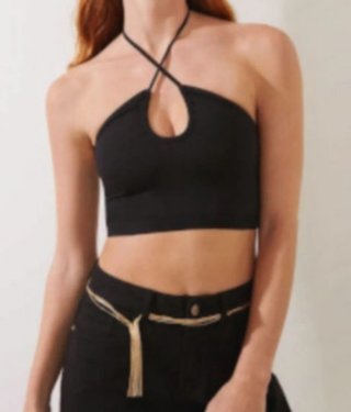 Top halter Women'secret negro nuevo con etiqueta