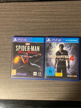Uncharted 4 y Spider-Man Miles Morales PS4
