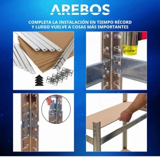 Arebos Estanteria Metalica 180x75x45 cm 875 Kg