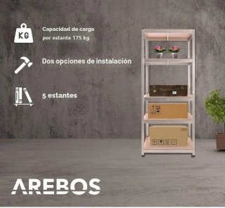 Arebos Estanteria Metalica 180x75x45 cm 875 Kg