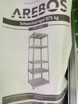 Arebos Estanteria Metalica 180x75x45 cm 875 Kg