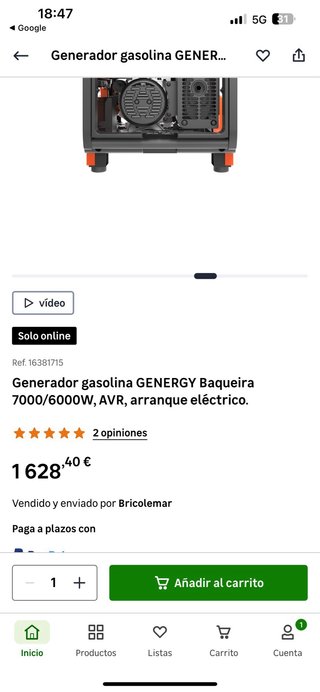 Generador Gasolina 7000W