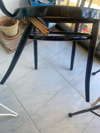 Juego de 2 Sillas madera ratan para restaurar