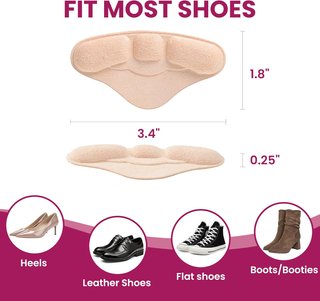 8 Pares de Protectores Talón Welnove Beige