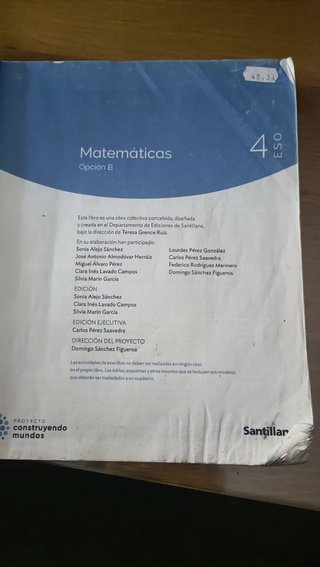 Matemáticas opción B.. 4o ESO.