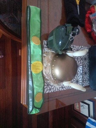 Complementos disfraz Astérix - Casco y peluca