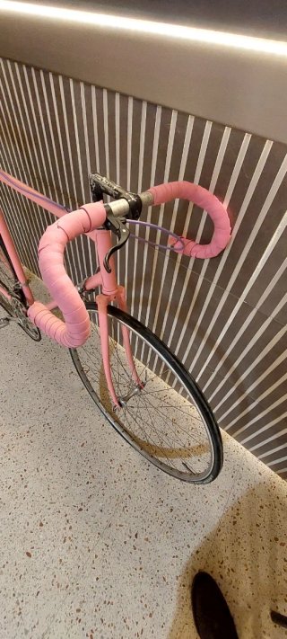 Bicicleta rosa vintage