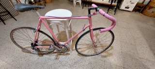 Bicicleta rosa vintage