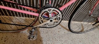 Bicicleta rosa vintage