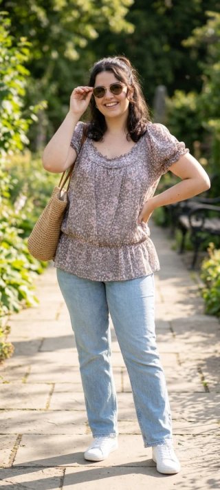 Blusa Fashion + Estampado Floral Talla 52