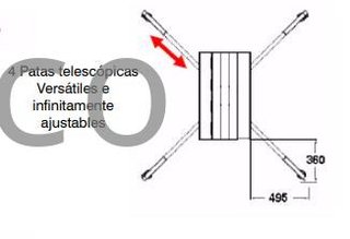 Elevador Telescópico Eléctrico 4900 mm 140 kg Aire Acondicionado CM520