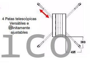 Elevador Telescópico Eléctrico 4900 mm 140 kg Aire Acondicionado CM520