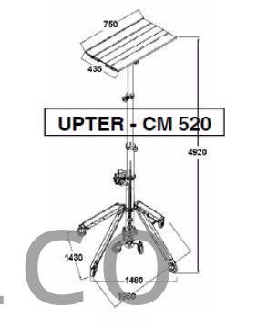 Elevador Telescópico Eléctrico 4900 mm 140 kg Aire Acondicionado CM520