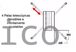 Elevador Telescópico Eléctrico 4900 mm 140 kg Aire Acondicionado CM520