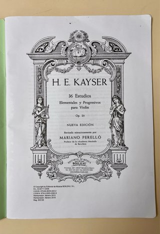 Kayser 36 Estudios para Violín Op. 20