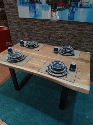 Mesa de Comedor o Cocina Acacia 160x85 cm