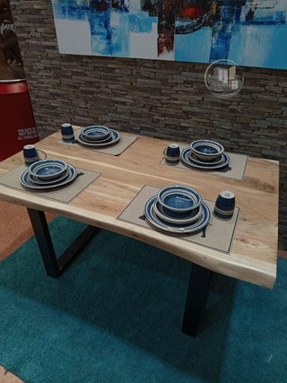 Mesa de Comedor o Cocina Acacia 160x85 cm