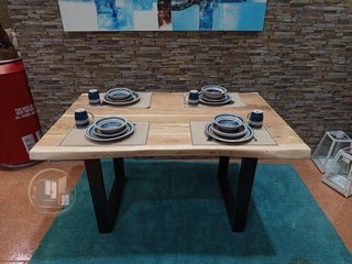 Mesa de Comedor o Cocina Acacia 160x85 cm