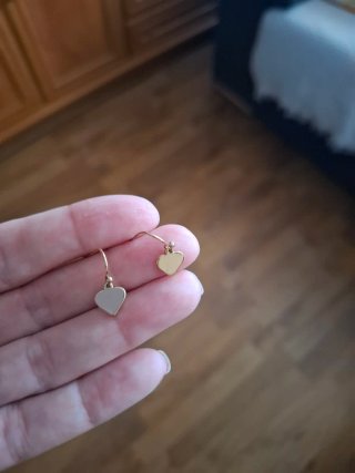 Pendientes Corazón Chapados en Oro